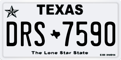 TX license plate DRS7590