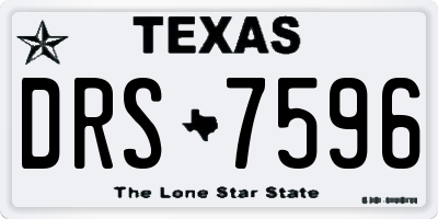 TX license plate DRS7596