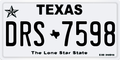 TX license plate DRS7598