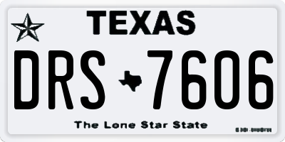 TX license plate DRS7606