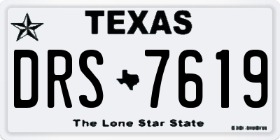 TX license plate DRS7619