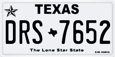 TX license plate DRS7652