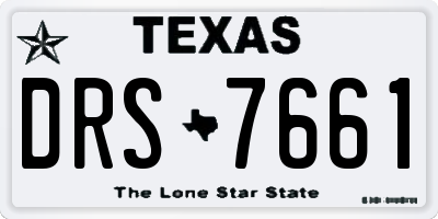 TX license plate DRS7661