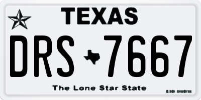 TX license plate DRS7667