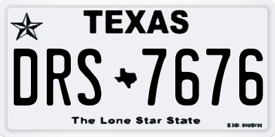 TX license plate DRS7676