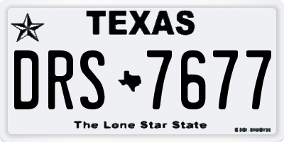 TX license plate DRS7677