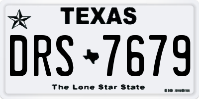 TX license plate DRS7679
