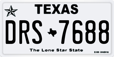 TX license plate DRS7688