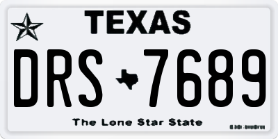 TX license plate DRS7689