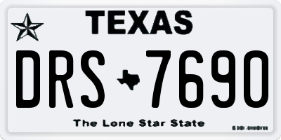 TX license plate DRS7690