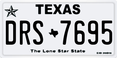 TX license plate DRS7695
