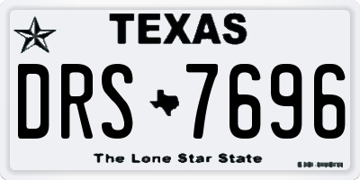 TX license plate DRS7696