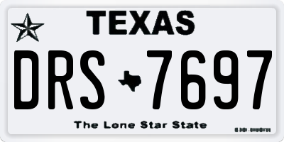 TX license plate DRS7697