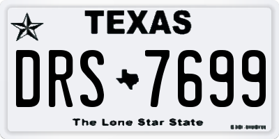 TX license plate DRS7699