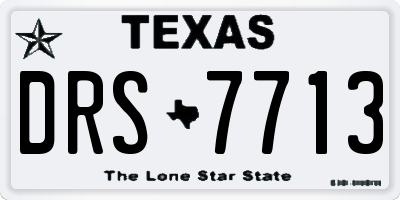 TX license plate DRS7713