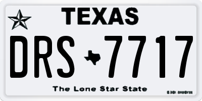 TX license plate DRS7717