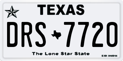 TX license plate DRS7720
