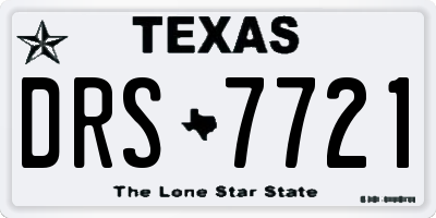 TX license plate DRS7721