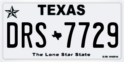 TX license plate DRS7729