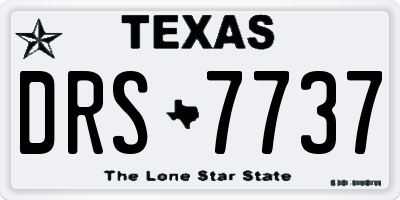 TX license plate DRS7737