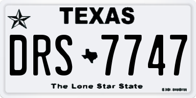 TX license plate DRS7747