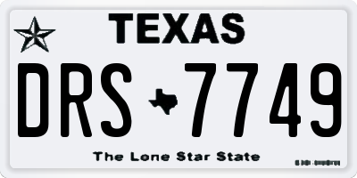 TX license plate DRS7749