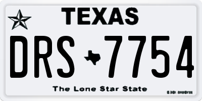 TX license plate DRS7754