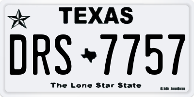 TX license plate DRS7757