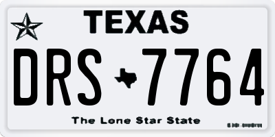 TX license plate DRS7764