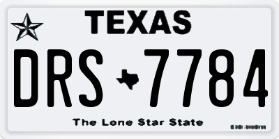 TX license plate DRS7784