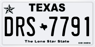 TX license plate DRS7791