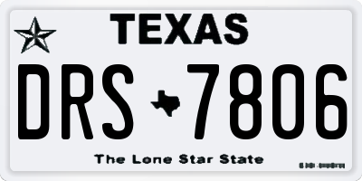TX license plate DRS7806