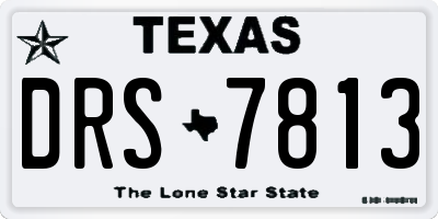 TX license plate DRS7813