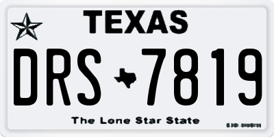 TX license plate DRS7819