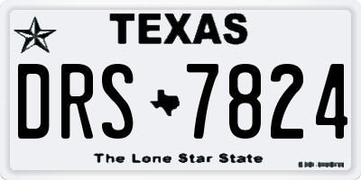 TX license plate DRS7824