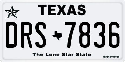 TX license plate DRS7836