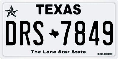 TX license plate DRS7849