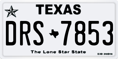 TX license plate DRS7853