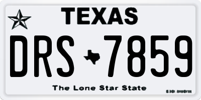TX license plate DRS7859