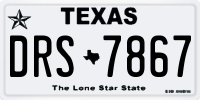 TX license plate DRS7867
