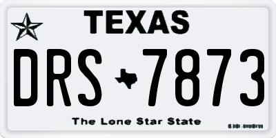 TX license plate DRS7873