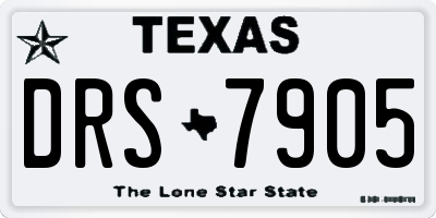 TX license plate DRS7905