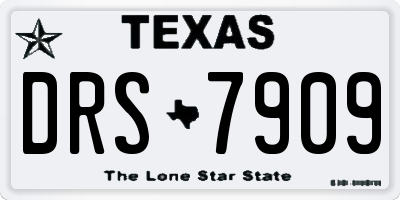 TX license plate DRS7909