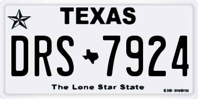 TX license plate DRS7924
