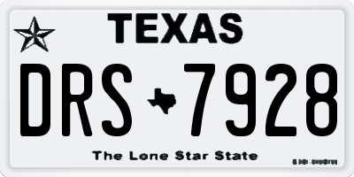 TX license plate DRS7928