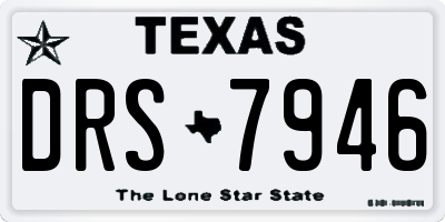 TX license plate DRS7946