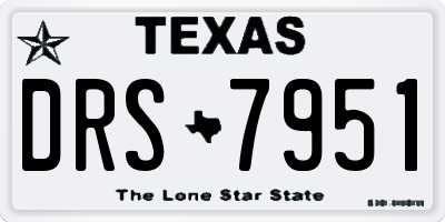 TX license plate DRS7951