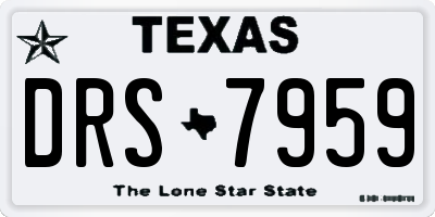 TX license plate DRS7959