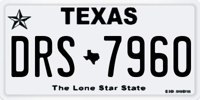 TX license plate DRS7960
