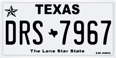 TX license plate DRS7967